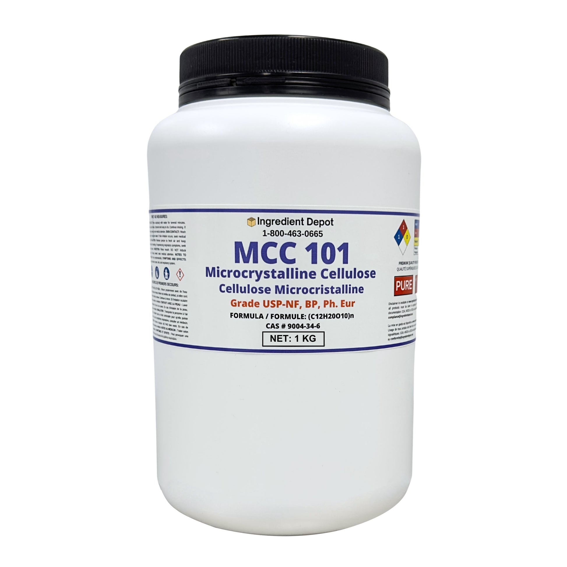 MCC 101 Microcrystalline Cellulose 1 kg – Ingredient Depot