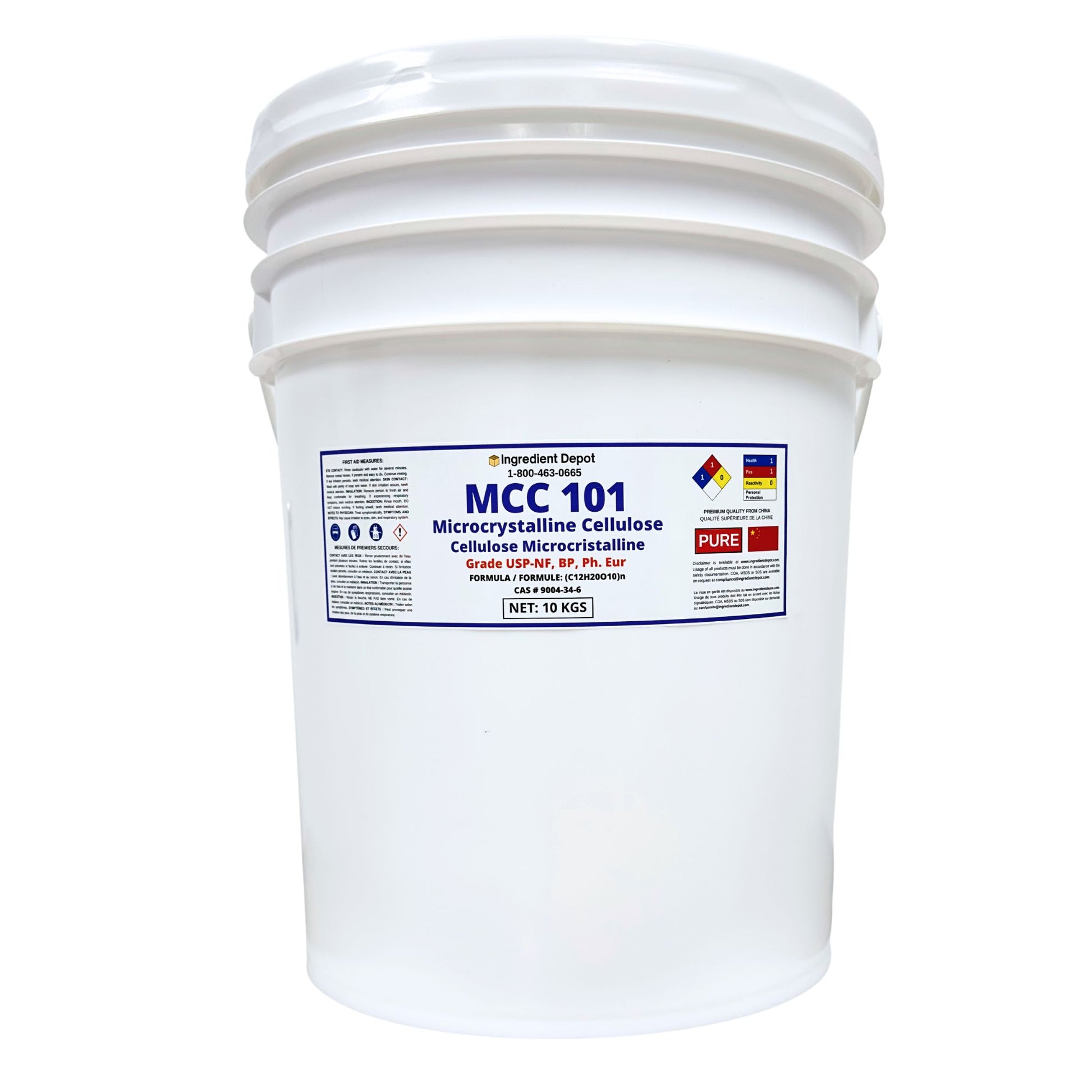 MCC 101 Microcrystalline Cellulose 10 kgs - IngredientDepot.com