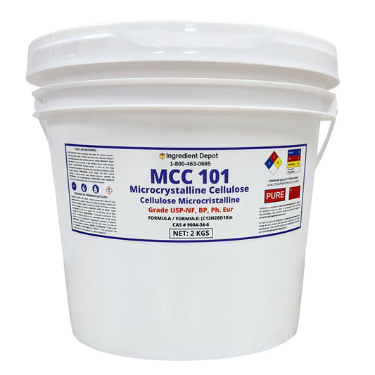 MCC 101 Microcrystalline Cellulose 2 kgs - IngredientDepot.com