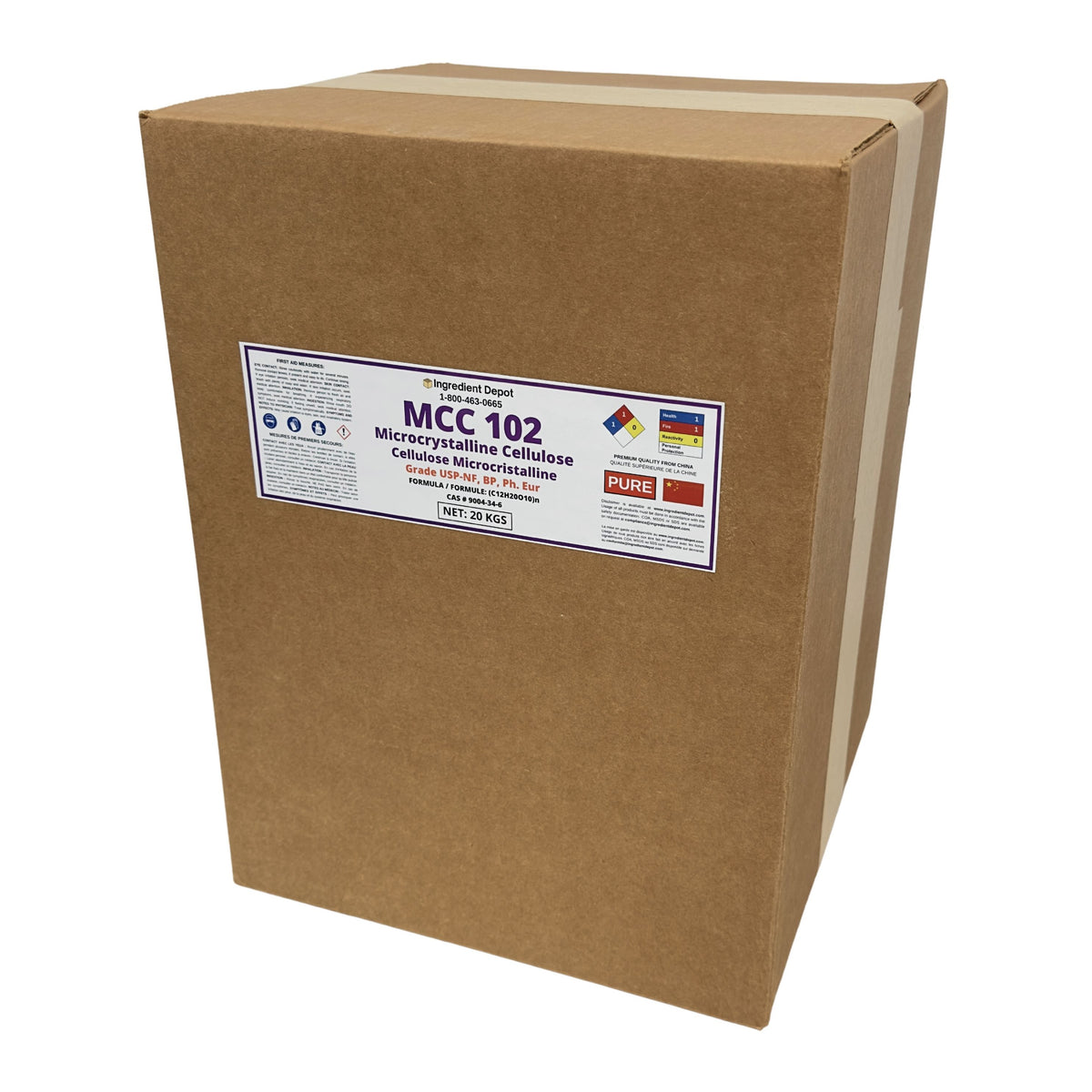 MCC 102 Microcrystalline Cellulose 20 kgs