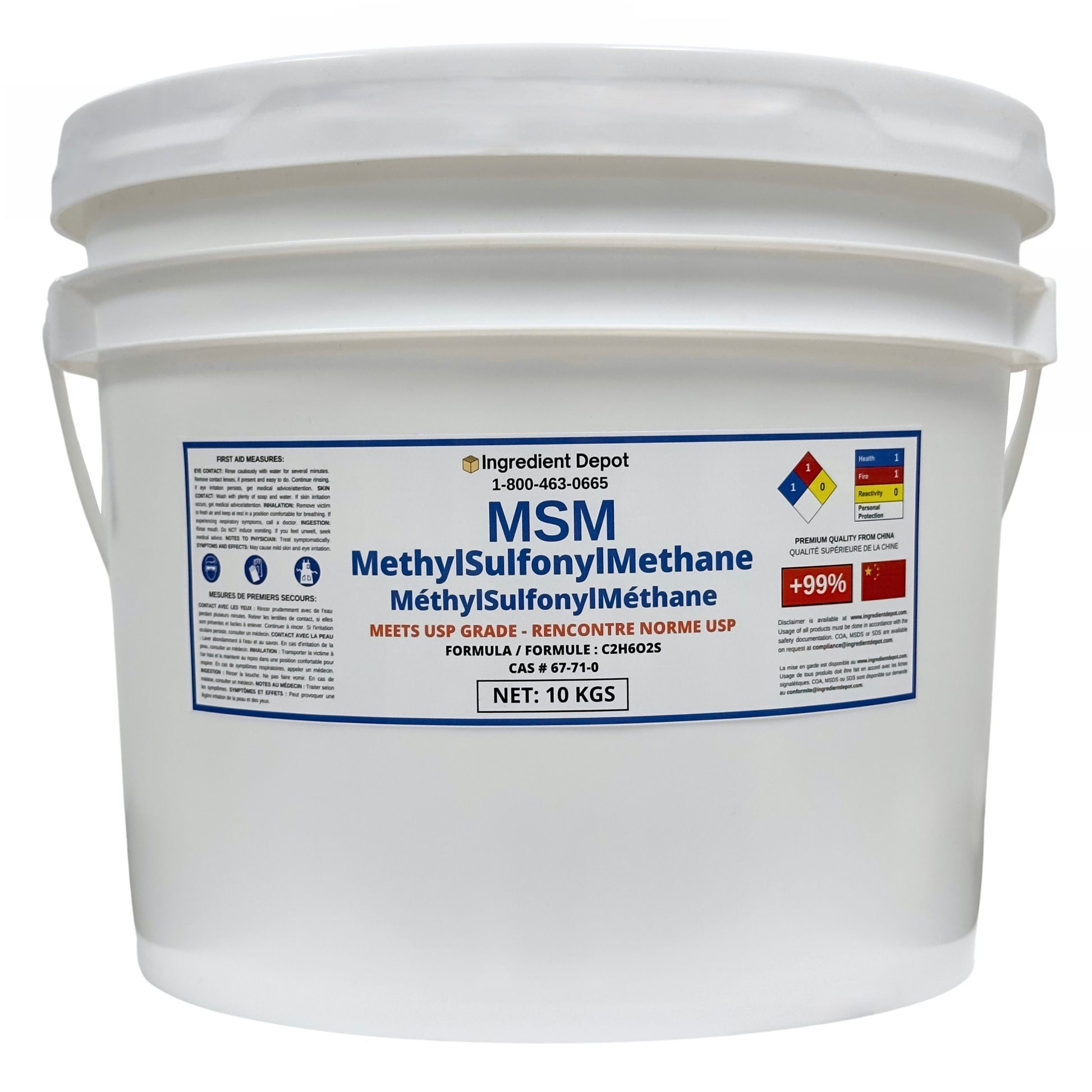 MSM Methylsulfonylmethane 10 kgs - IngredientDepot.com