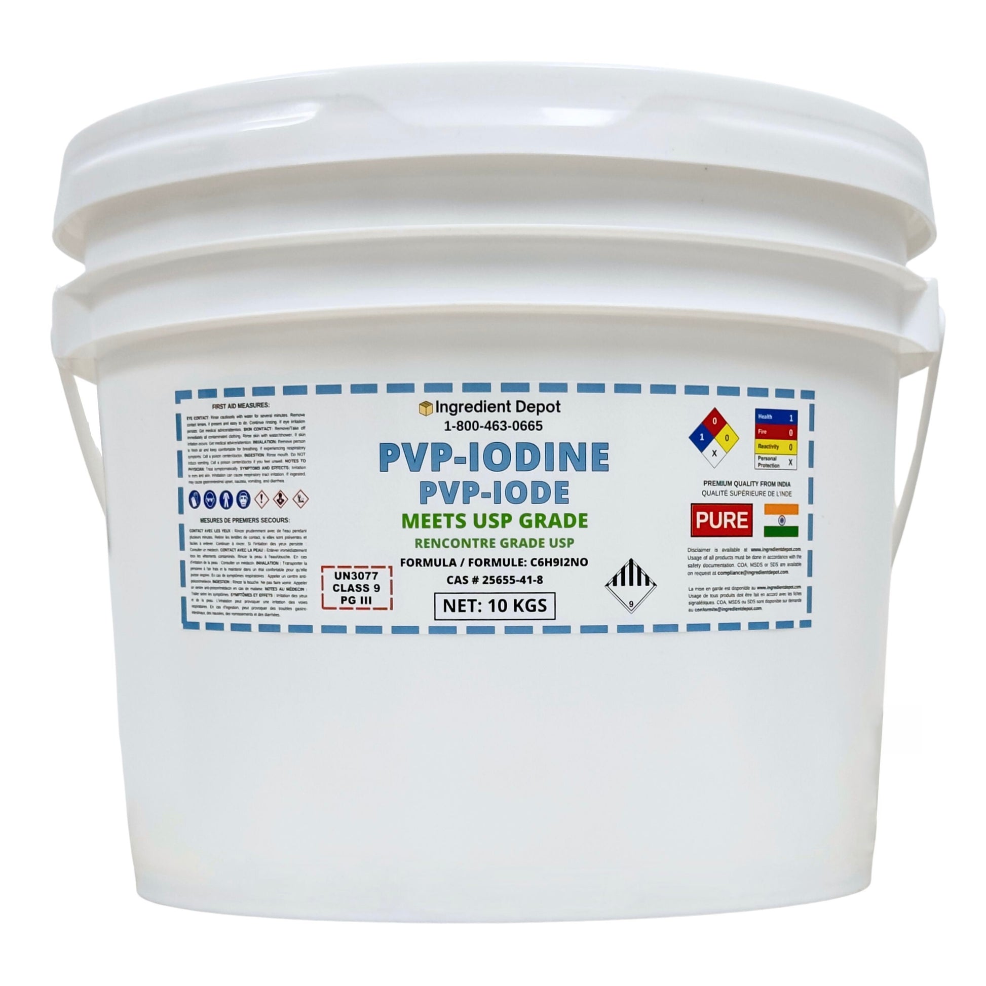 PVP-Iodine (PVP-I, Povidone-Iodine) 10 kgs - IngredientDepot.com