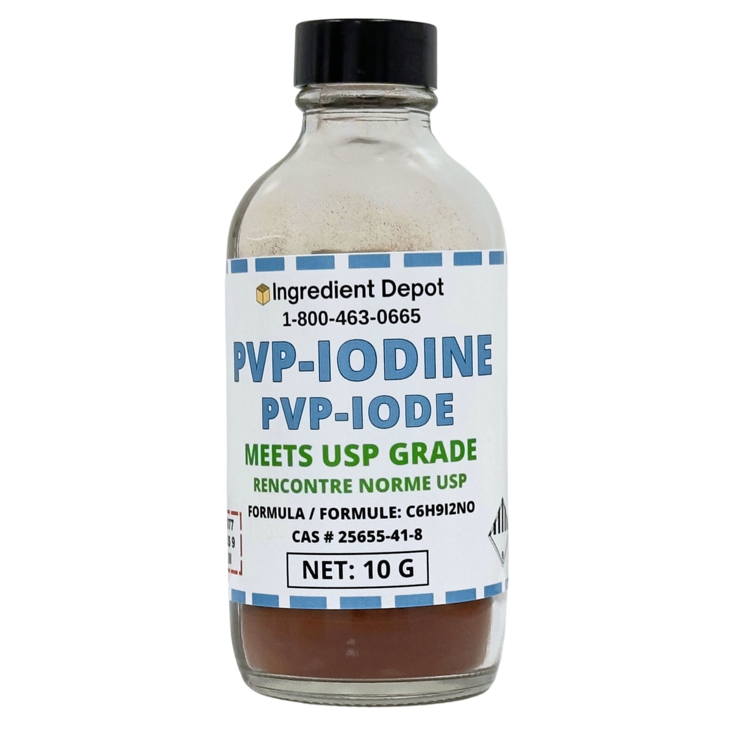 PVP-Iodine (PVP-I, Povidone-Iodine) 10g - IngredientDepot.com