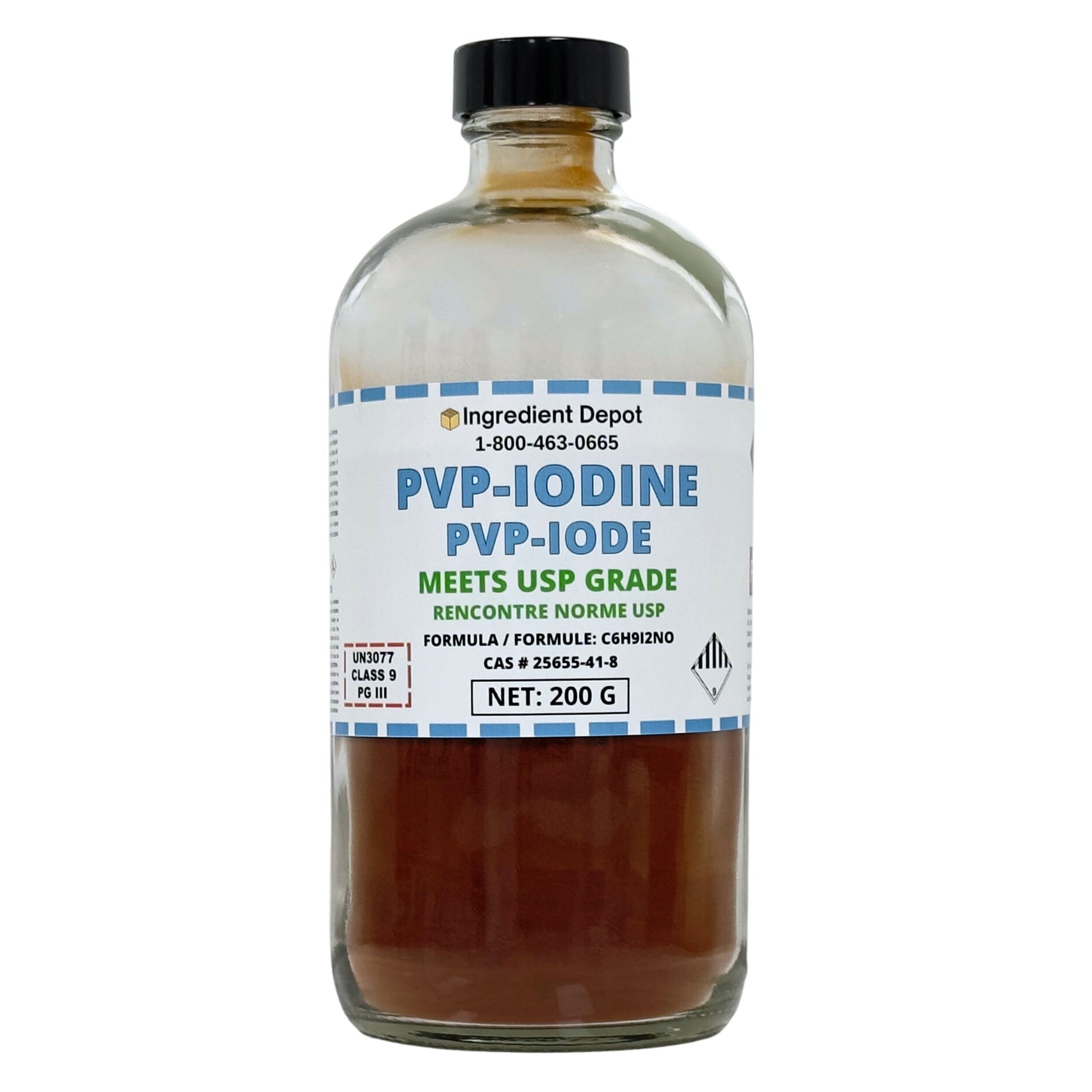 PVP-Iodine (PVP-I, Povidone-Iodine) 200g - IngredientDepot.com