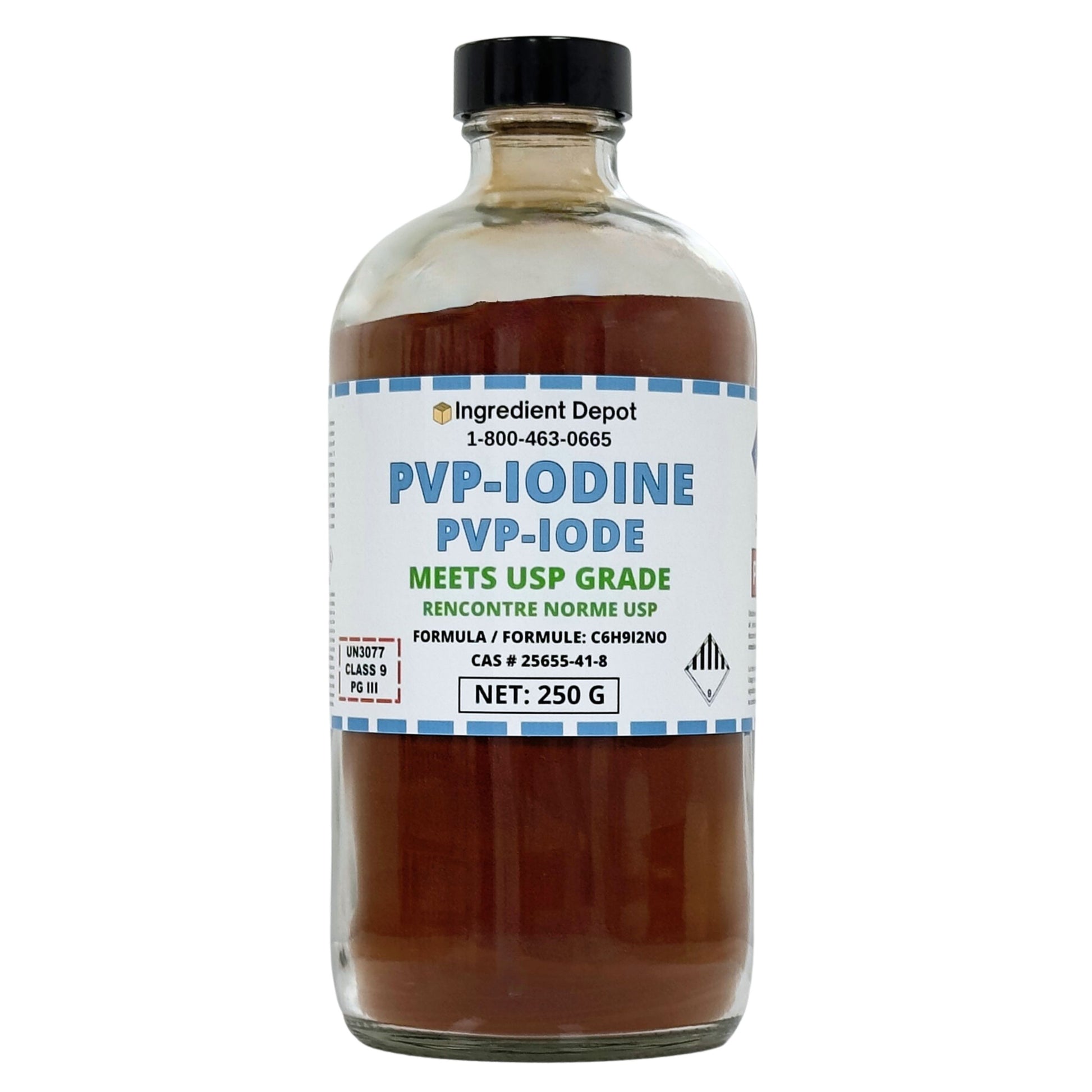 PVP-Iodine (PVP-I, Povidone-Iodine) 250g - IngredientDepot.com