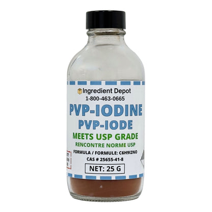 PVP-Iodine (PVP-I, Povidone-Iodine) 25g - IngredientDepot.com