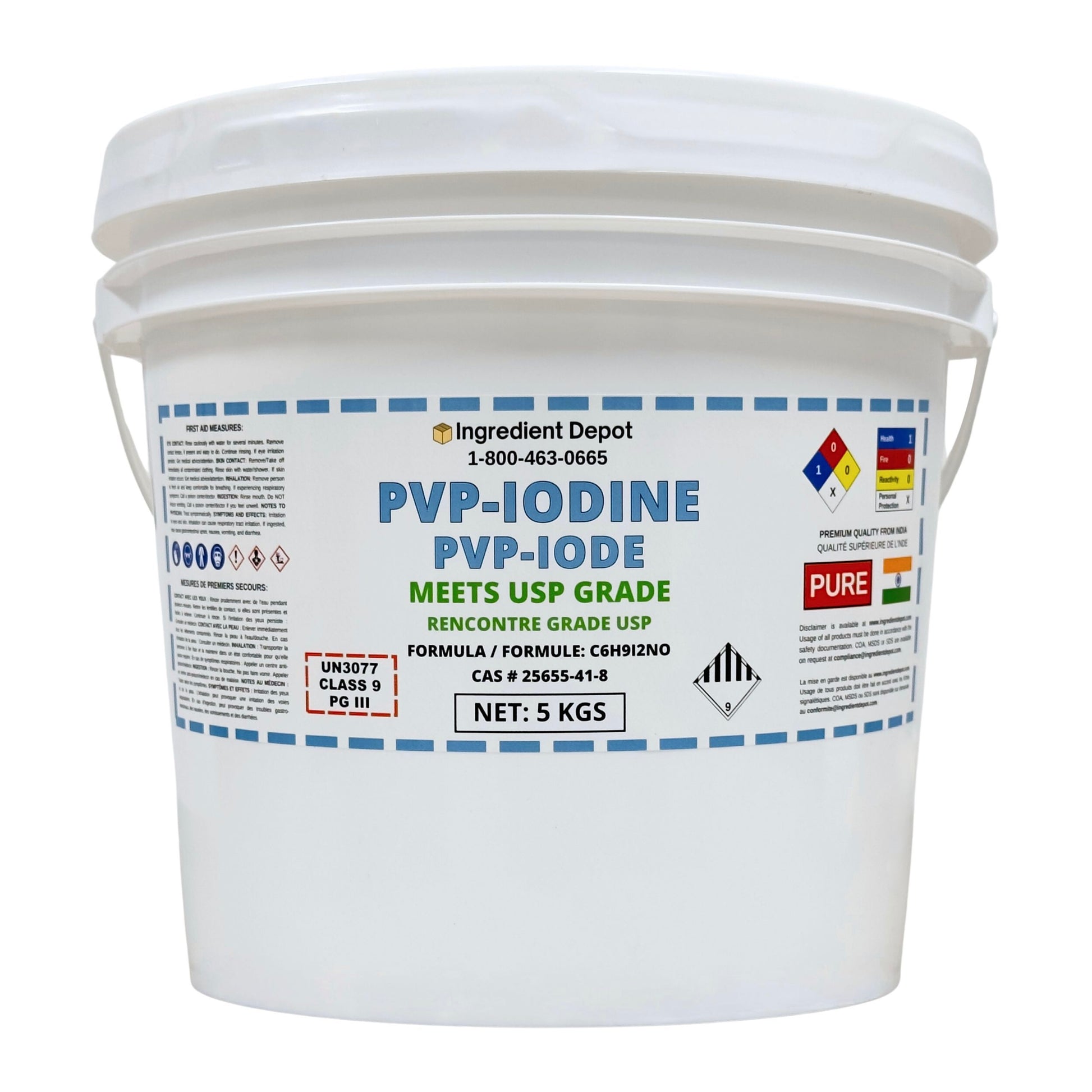 PVP-Iodine (PVP-I, Povidone-Iodine) 5 kgs - IngredientDepot.com