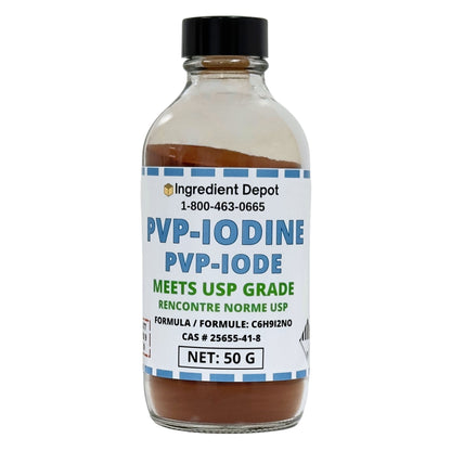 PVP-Iodine (PVP-I, Povidone-Iodine) 50g - IngredientDepot.com