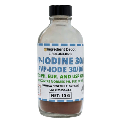 PVP-Iodine 30/06 (PVP-I, Povidone-Iodine) 10g - IngredientDepot.com