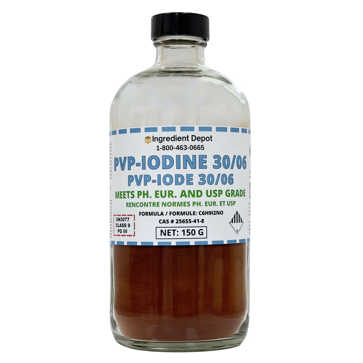 PVP-Iodine 30/06 (PVP-I, Povidone-Iodine) 150g - IngredientDepot.com