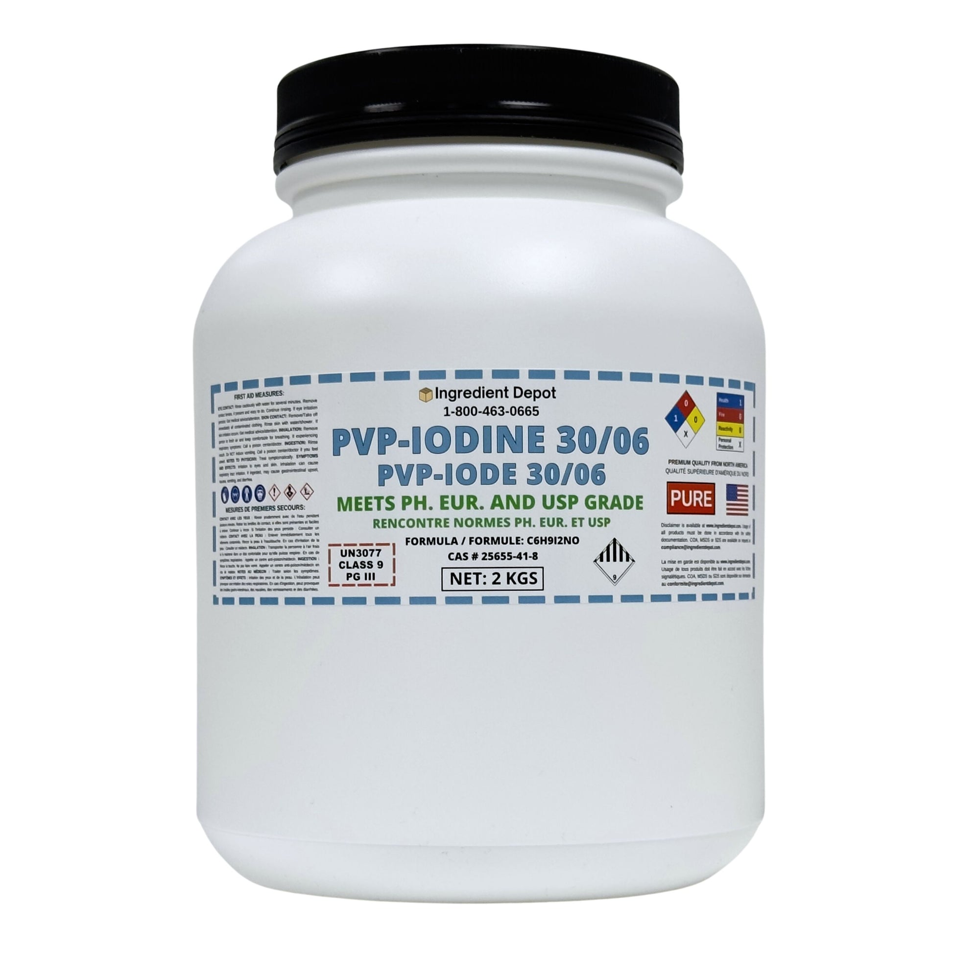 PVP-Iodine 30/06 (PVP-I, Povidone-Iodine) 2 kgs - IngredientDepot.com