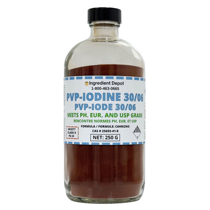 PVP-Iodine 30/06 (PVP-I, Povidone-Iodine) 250g - IngredientDepot.com