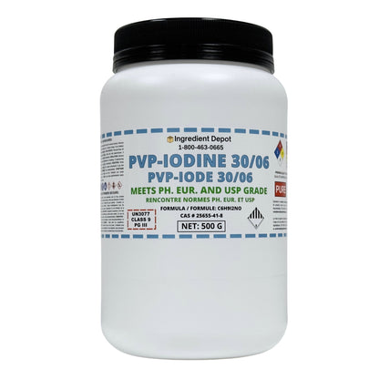 PVP-Iodine 30/06 (PVP-I, Povidone-Iodine) 500g - IngredientDepot.com
