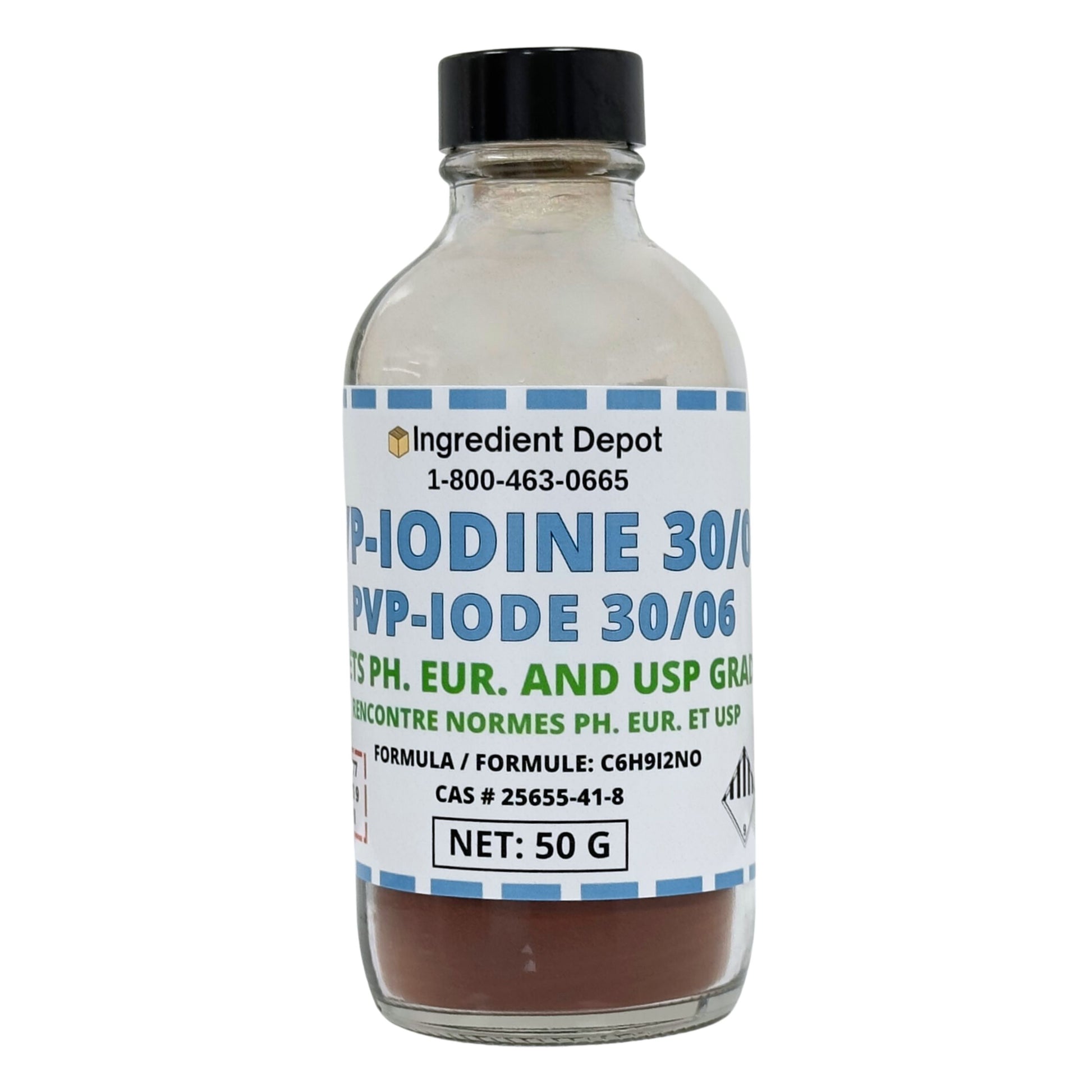 PVP-Iodine 30/06 (PVP-I, Povidone-Iodine) 50g - IngredientDepot.com