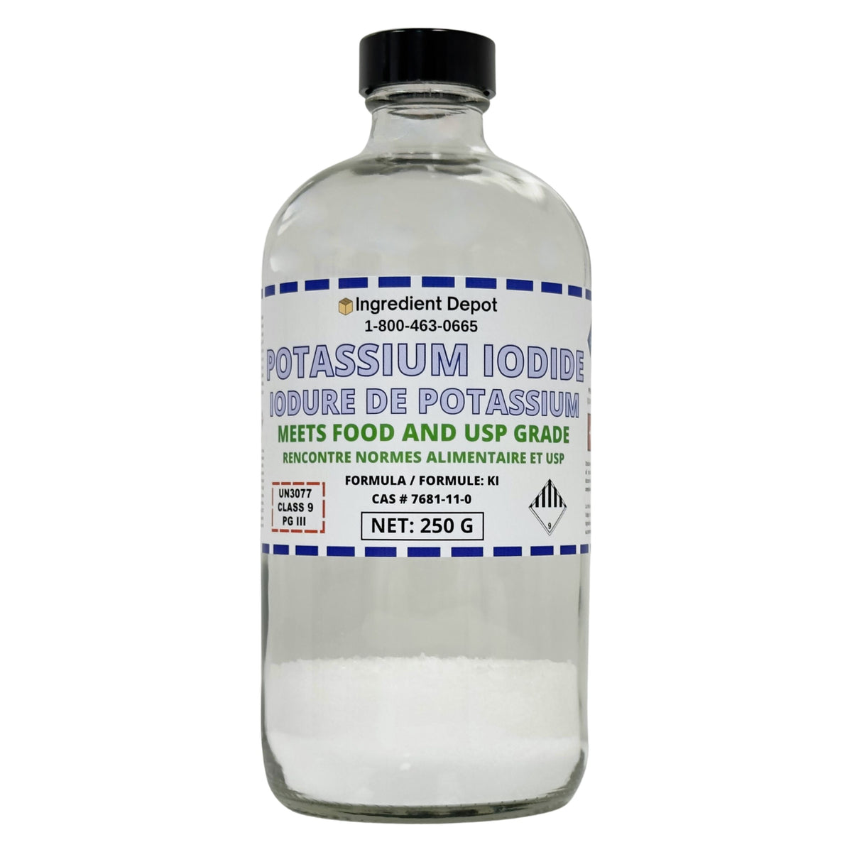 Potassium Iodide +99% USP Grade 250g