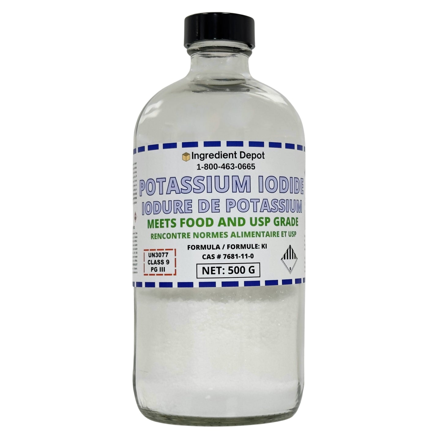 Potassium Iodide +99% USP Grade 500g - IngredientDepot.com