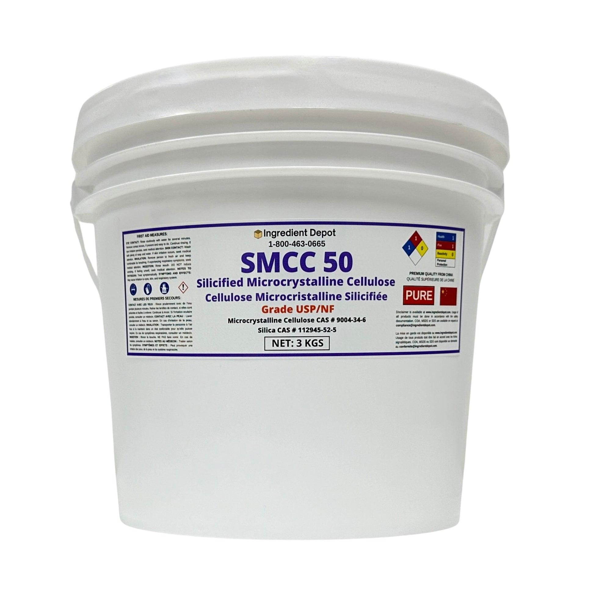 SMCC 50 Silicified Microcrystalline Cellulose - USP/NF Grade 3 kgs - Ingredient Depot