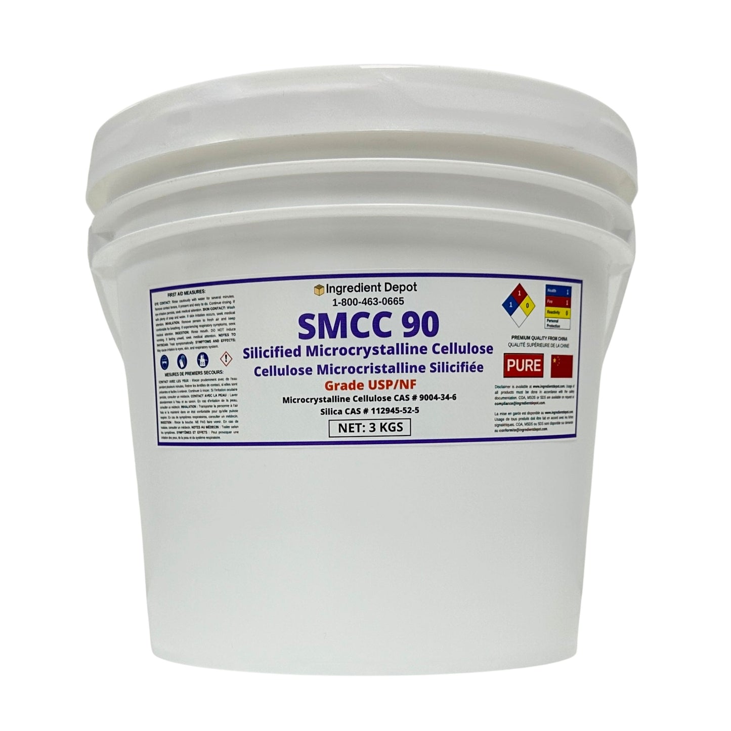 SMCC 90 Silicified Microcrystalline Cellulose - USP/NF Grade 3 kgs - Ingredient Depot