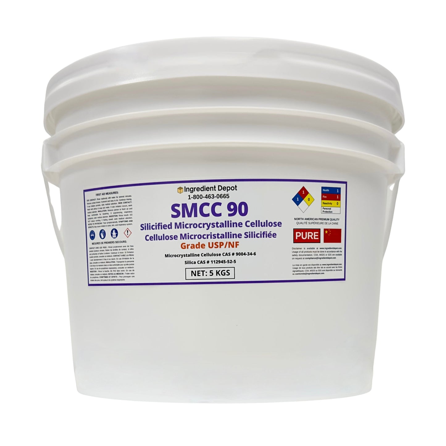 SMCC 90 Silicified Microcrystalline Cellulose - USP/NF Grade 5 kgs - Ingredient Depot