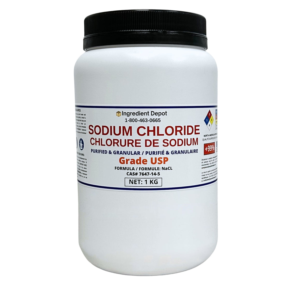 Sodium Chloride Grade Premium Purified USP Grade 1 kg