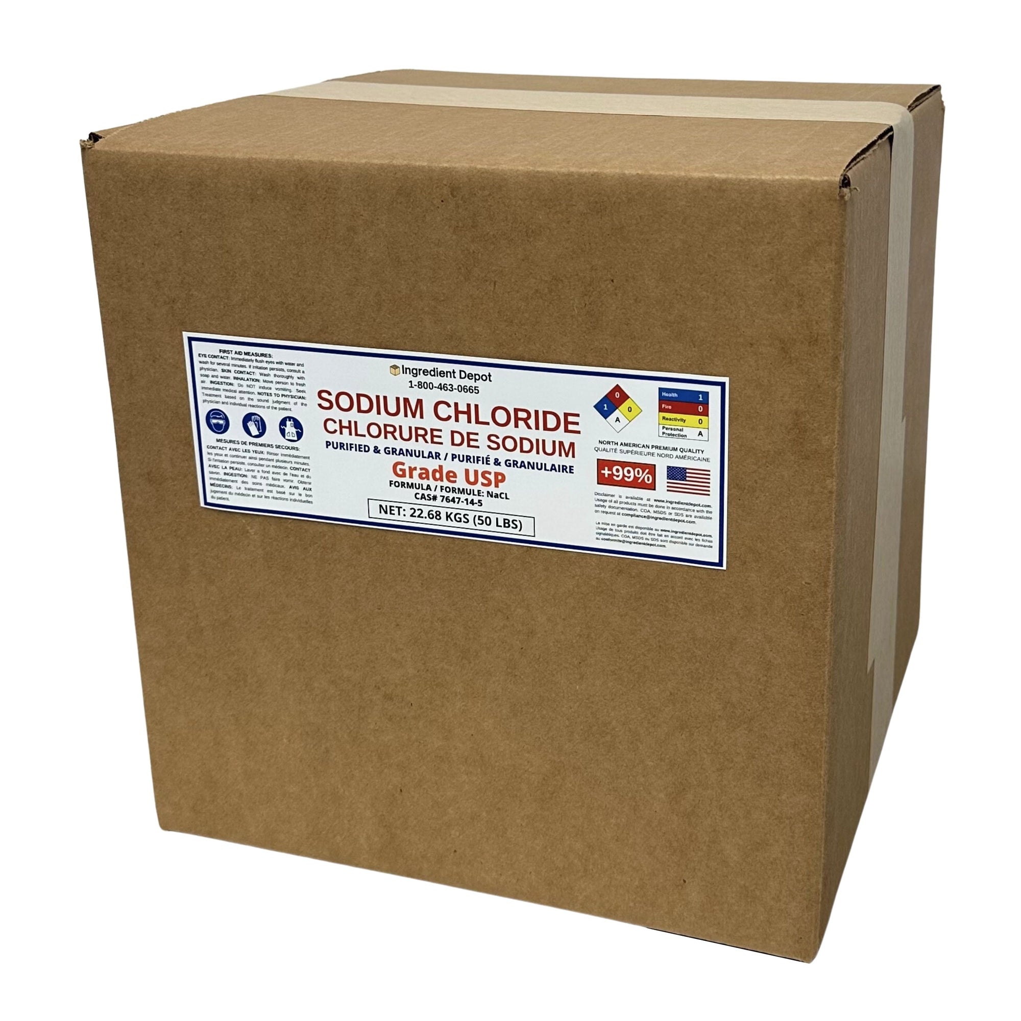 Sodium Chloride Grade Premium Purified USP Grade 22.68 kgs