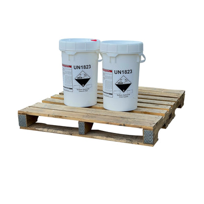 Sodium Hydroxide (NaOH or Caustic Soda) Micropearls - 22.68 kgs Pail(s) on a Pallet - IngredientDepot.com
