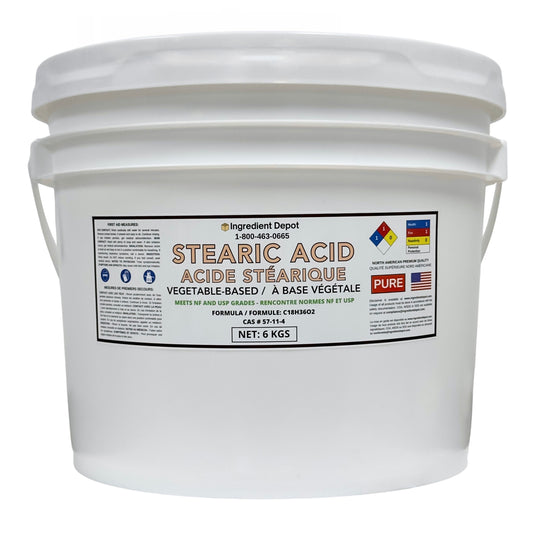 Stearic Acid, Vegetable-Based, NF and Food Grade 6 kgs - IngredientDepot.com