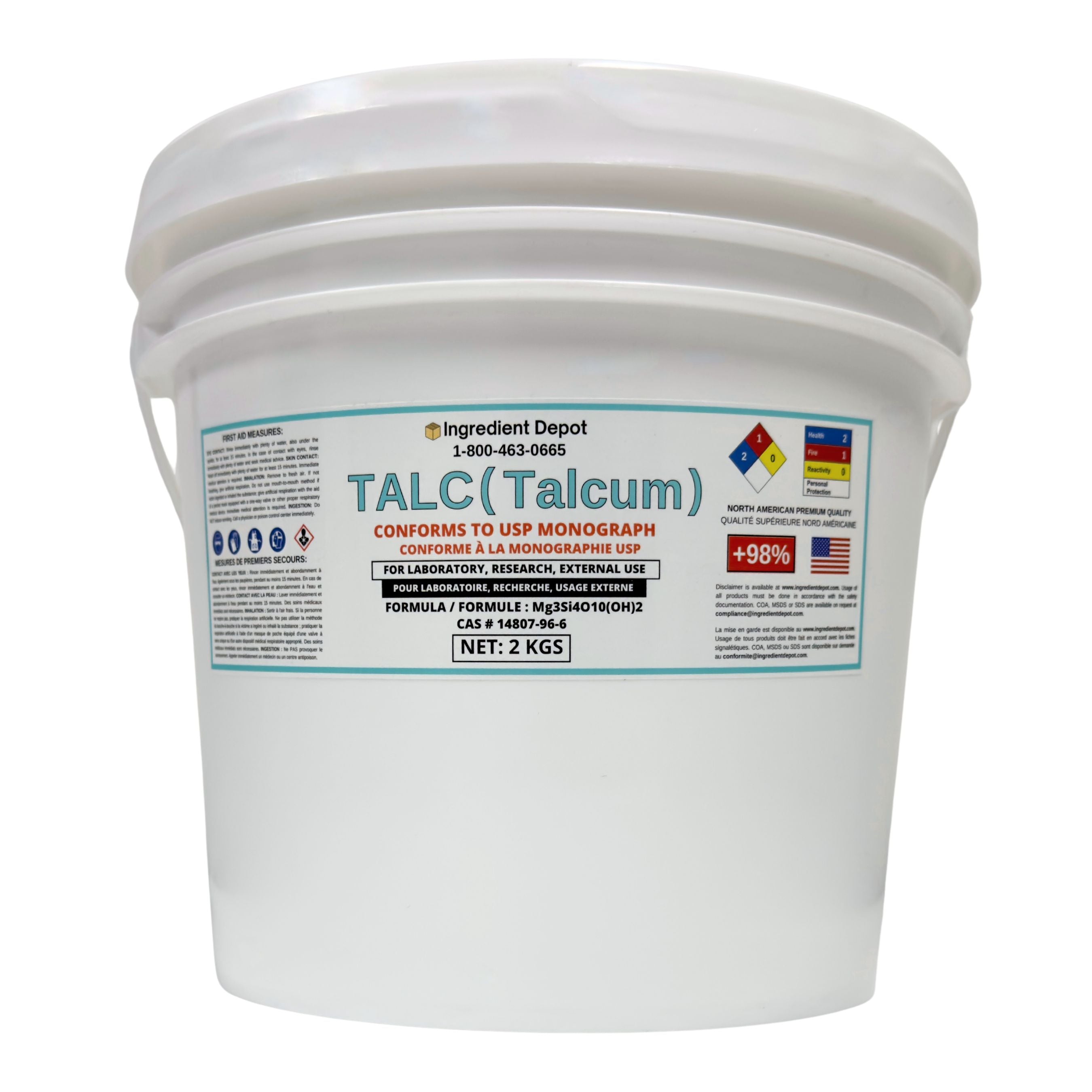 Talc USP Grade 2 kgs – Ingredient Depot