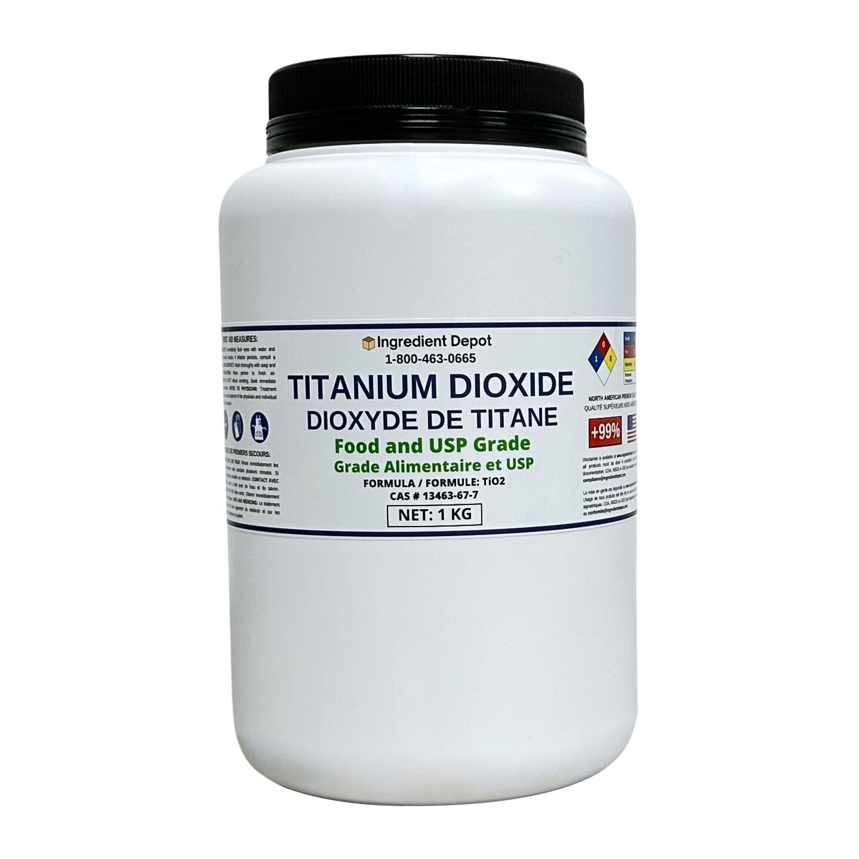 Tio2 Color Ingredient Picture Titanium Dioxide Food and USP Grade 1 kg – Ingredient Depot