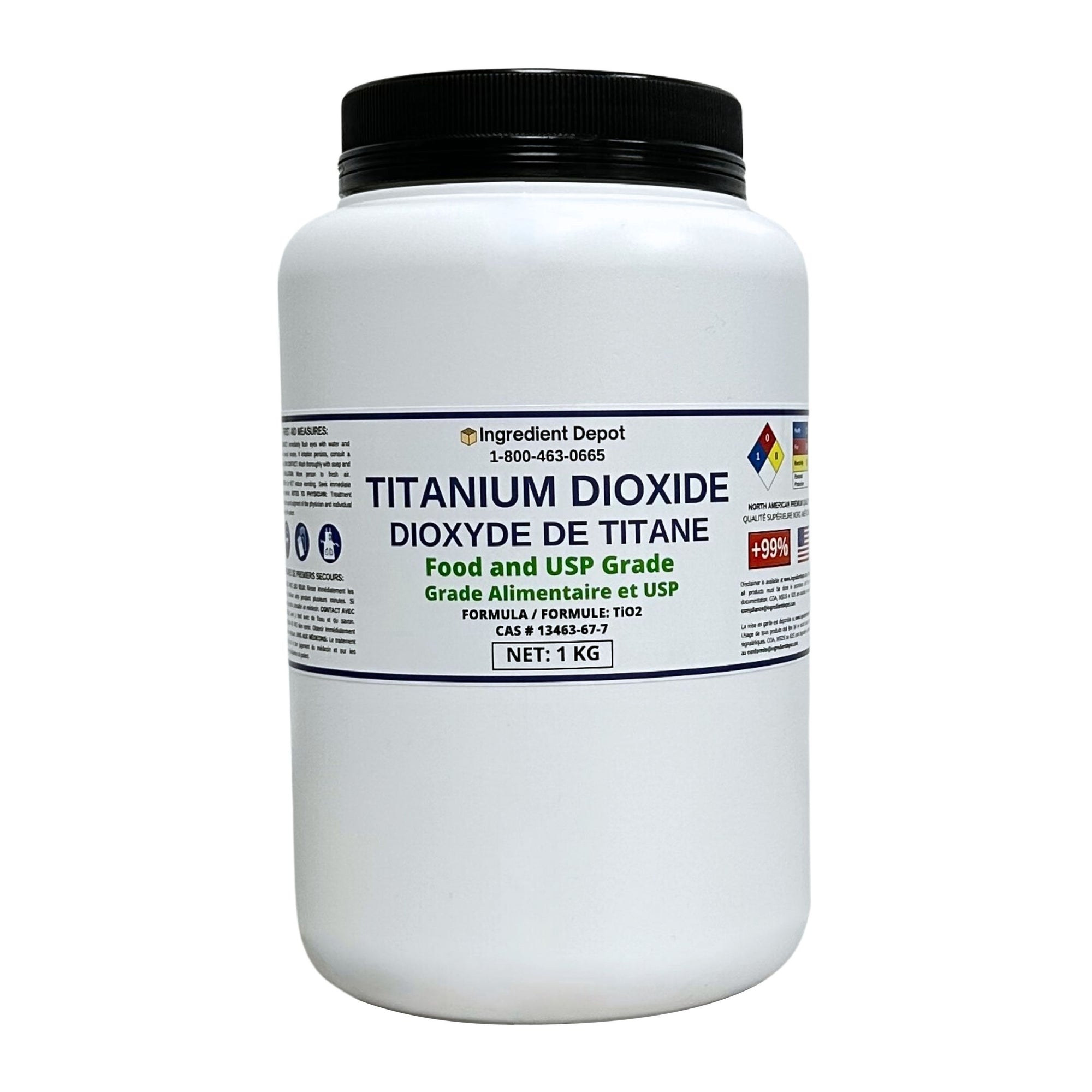 Food Grade Tio2 Titanium Dioxide Food and USP Grade 1 kg - Ingredient Depot