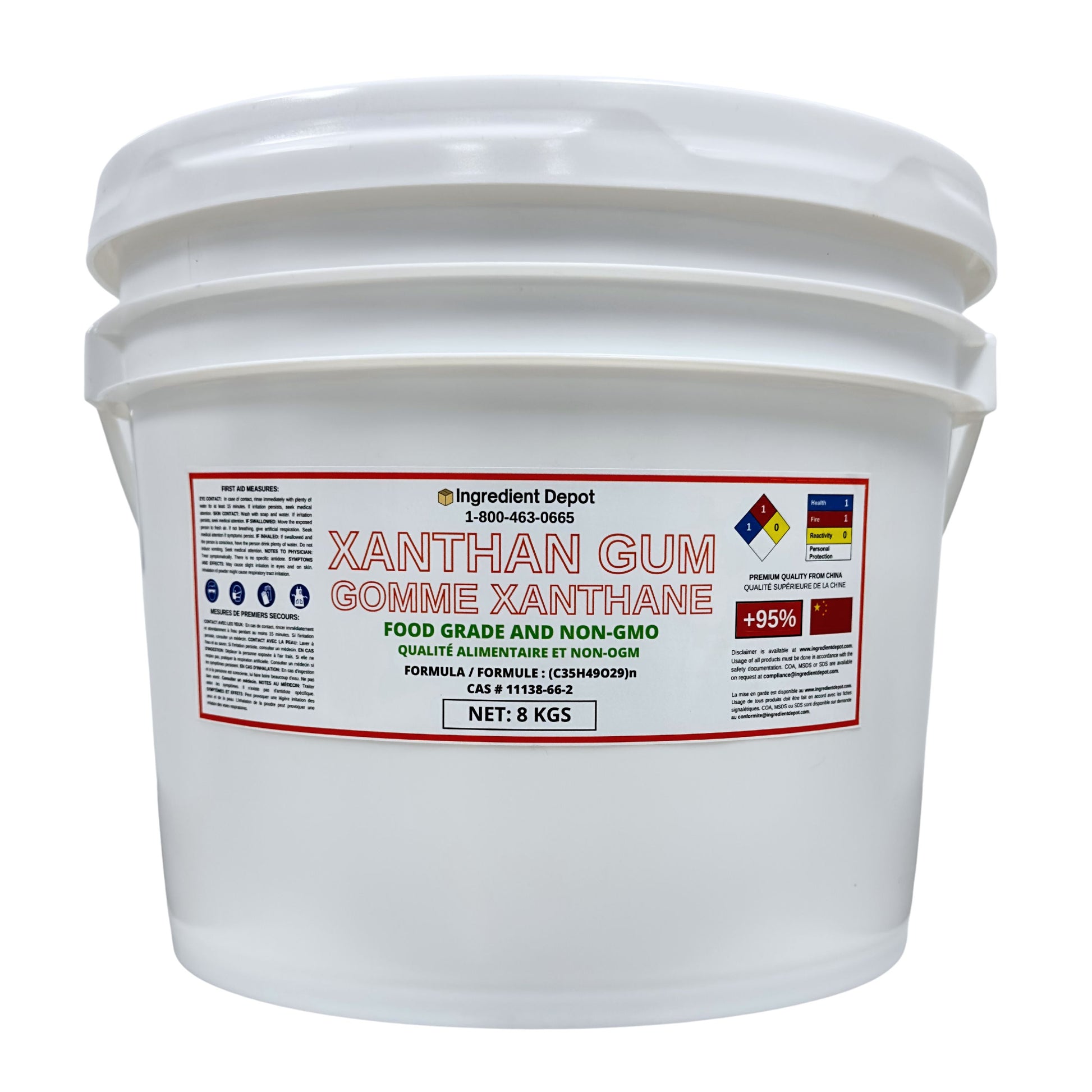 Xanthan Gum Food Grade Non-GMO 8 kgs - IngredientDepot.com