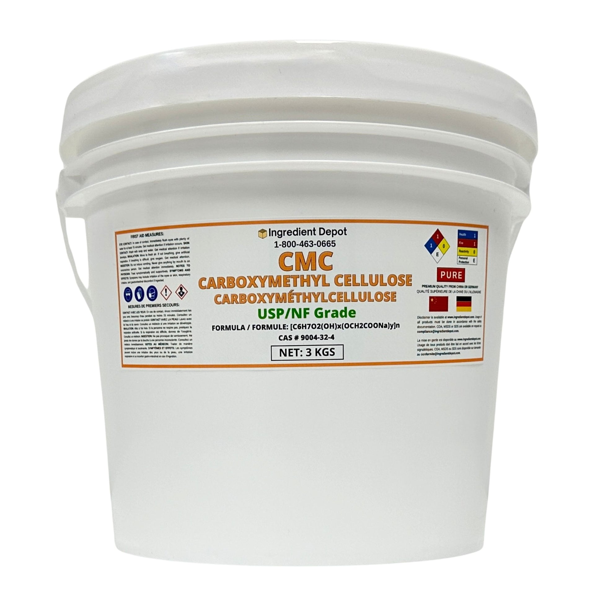 Carboxymethyl Cellulose CMC - USP/NF Grade 3 kgs - Ingredient Depot