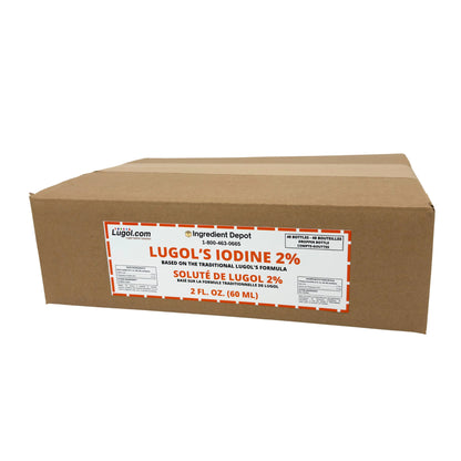 48 Bottles Lugol's Iodine 2% Solution 2 fl. oz. (60ml) Dropper