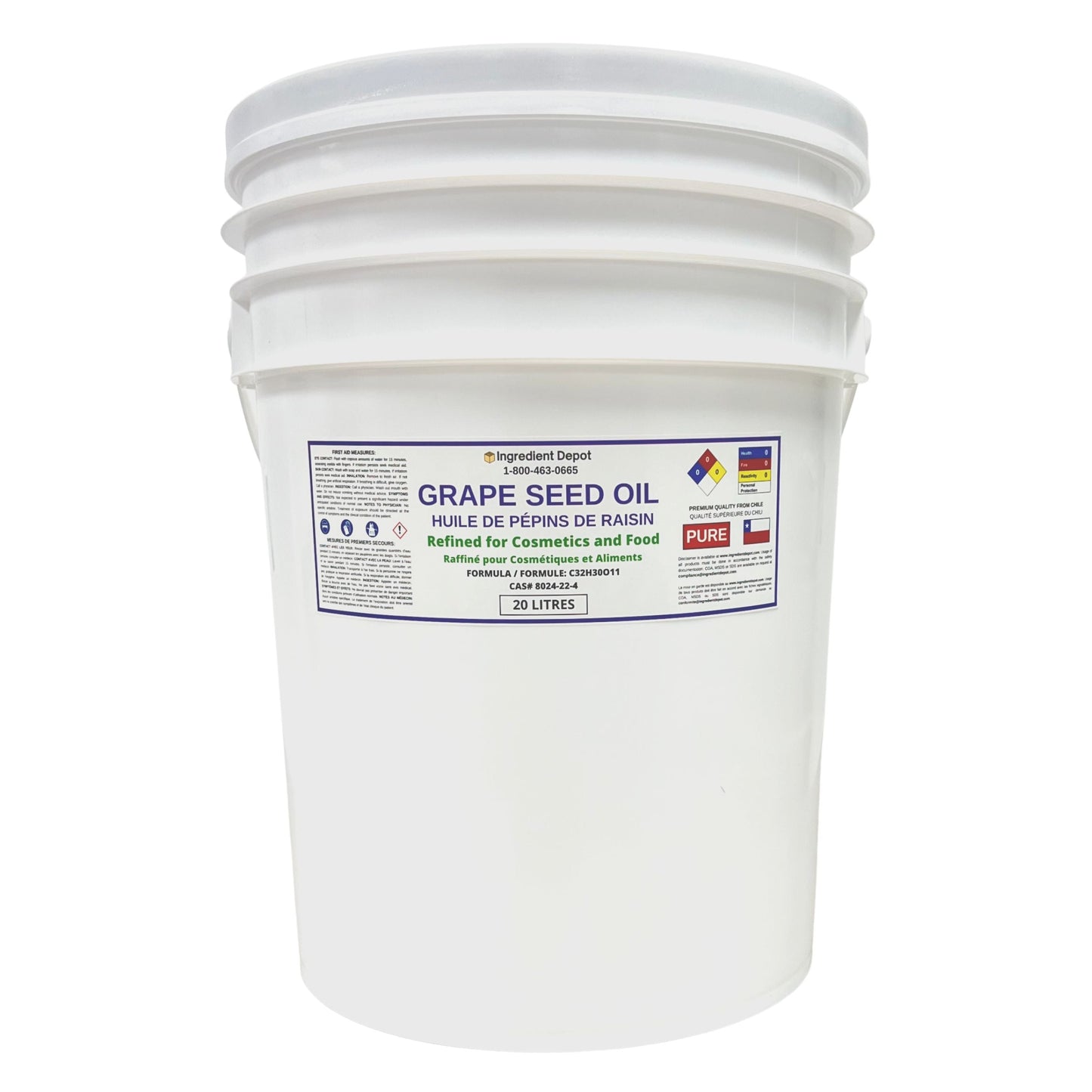 Grape Seed Oil (Refined) 20 litres
