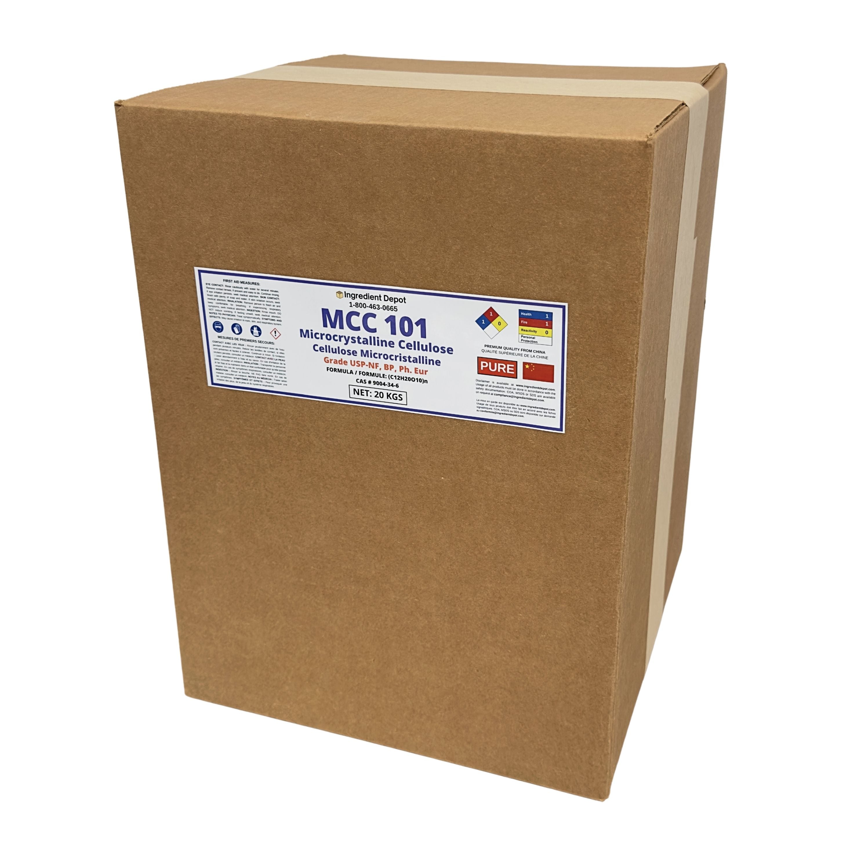 MCC 101 Microcrystalline Cellulose 20 kgs – Ingredient Depot