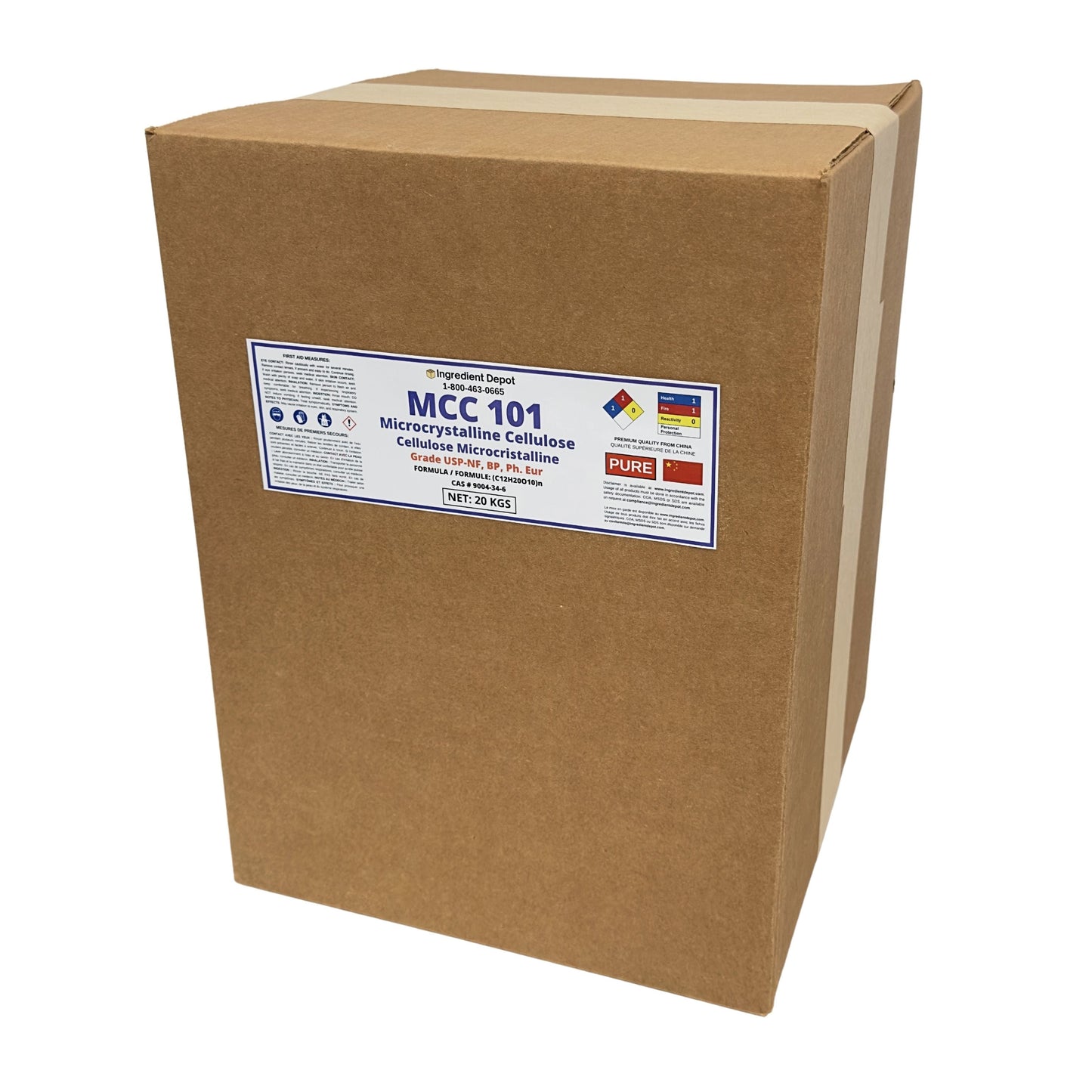  MCC 101 Cellulose Microcristalline 20 kgs