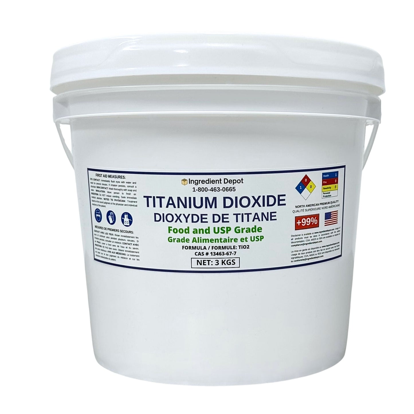 Titanium Dioxide Food and USP Grade 3 kgs