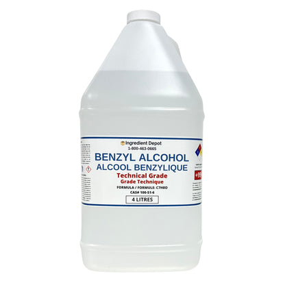 Benzyl Alcohol Technical Grade 4 litres - IngredientDepot.com
