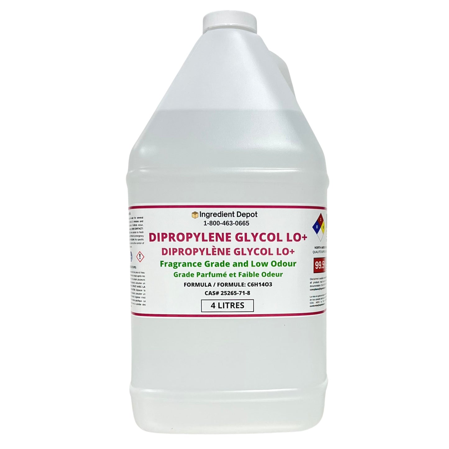 DiPropylene Glycol 99.5% Fragrance Grade 4 litres - IngredientDepot.com