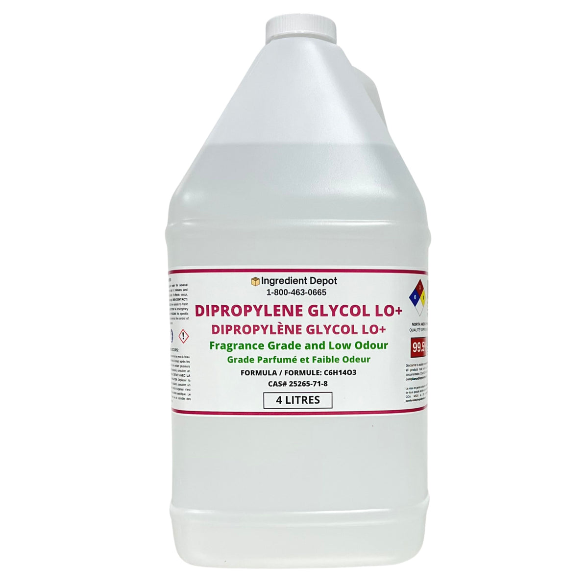 DiPropylene Glycol 99.5% Fragrance Grade 4 litres