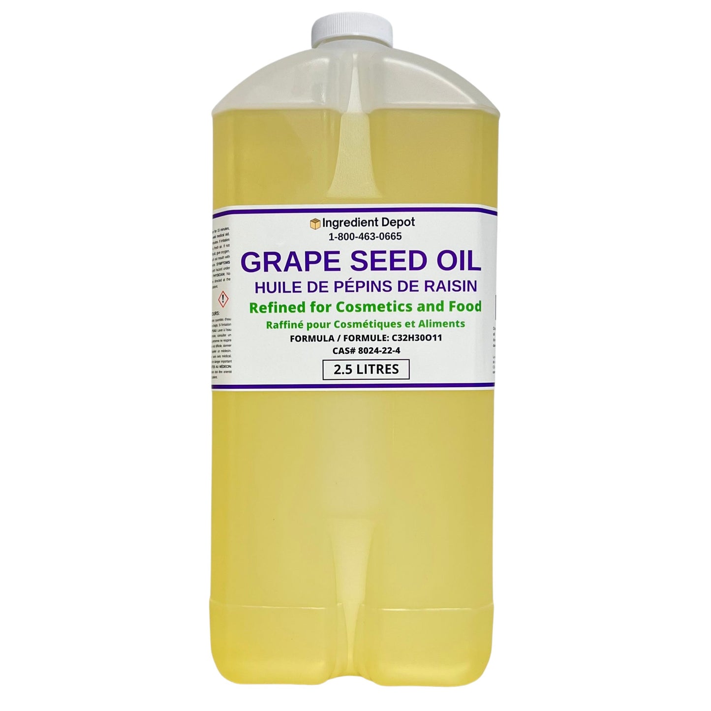 Grape Seed Oil (Refined) 2.5 litres - IngredientDepot.com