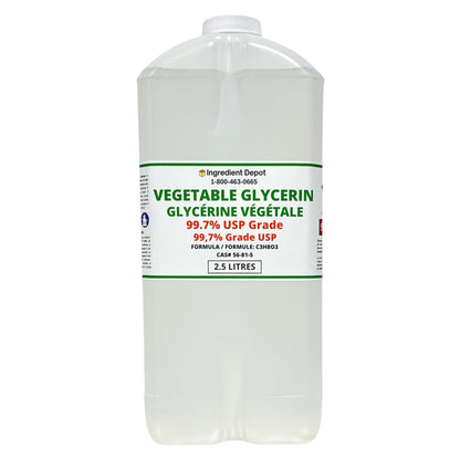 Vegetable Glycerin 99.7% USP Grade 2.5 litres - IngredientDepot.com